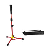 Baseball Batting Tee Adjustable Height with Bag Training Equipment Tee Stand Red