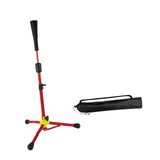 Baseball Batting Tee Adjustable Height with Bag Training Equipment Tee Stand Red