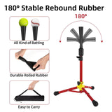 Baseball Batting Tee Adjustable Height with Bag Training Equipment Tee Stand Red