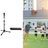 Baseball Batting Tee Adjustable Height with Bag Training Equipment Tee Stand Black