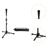 Baseball Batting Tee Adjustable Height with Bag Training Equipment Tee Stand Black