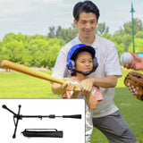 Baseball Batting Tee Adjustable Height with Bag Training Equipment Tee Stand Black