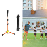 Baseball Batting Tee Adjustable Height with Bag Training Equipment Tee Stand Orange