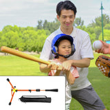 Baseball Batting Tee Adjustable Height with Bag Training Equipment Tee Stand Orange