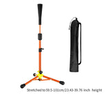 Baseball Batting Tee Adjustable Height with Bag Training Equipment Tee Stand Orange