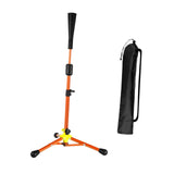 Baseball Batting Tee Adjustable Height with Bag Training Equipment Tee Stand Orange