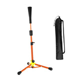 Baseball Batting Tee Adjustable Height with Bag Training Equipment Tee Stand Orange