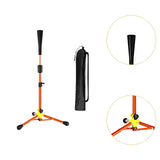 Baseball Batting Tee Adjustable Height with Bag Training Equipment Tee Stand Orange