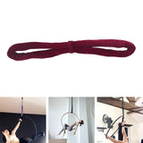 Lyra Aerial Hoop Strap Soft Heavy Duty Aerial Acrobatics Lyra Hoop Hand Loop Dark Red