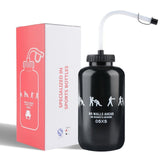 Sports Water Bottle 1L Leakproof Squeeze Bottle for Women Men Outdoor Sports Black