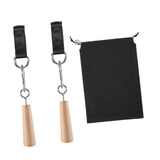 2 Pieces Pull up Grips Handles with Straps for Kettlebell Hand Climbing Cones