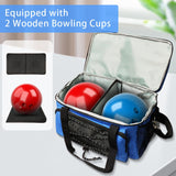 Bowling Bag for 2 Balls Professional Double Zipper Bowling Tote with Handle