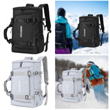 Ski Backpack Portable Stylish Ski Boot Bag for Skiing Cycling Mountaineering Black