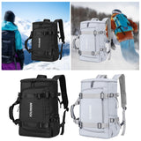 Ski Backpack Portable Stylish Ski Boot Bag for Skiing Cycling Mountaineering Black