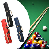 Pool Cue Sticks Bag 1/2 Cue Case Portable Wear Resistant Hold 3 Butt 4 Shaft Black