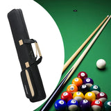 Pool Cue Sticks Bag 1/2 Cue Case Portable Wear Resistant Hold 3 Butt 4 Shaft Black