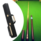 Pool Cue Sticks Bag 1/2 Cue Case Portable Wear Resistant Hold 3 Butt 4 Shaft Black