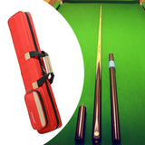 Pool Cue Sticks Bag 1/2 Cue Case Portable Wear Resistant Hold 3 Butt 4 Shaft Red