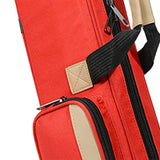 Pool Cue Sticks Bag 1/2 Cue Case Portable Wear Resistant Hold 3 Butt 4 Shaft Red