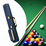 Pool Cue Sticks Bag 1/2 Cue Case Portable Wear Resistant Hold 3 Butt 4 Shaft Dark Blue