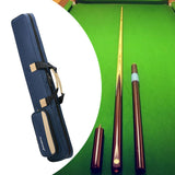 Pool Cue Sticks Bag 1/2 Cue Case Portable Wear Resistant Hold 3 Butt 4 Shaft Dark Blue