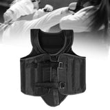 Karate Chest Protector for Adults Rib Shield for Sanda Heavy Punching Boxing Black