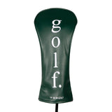 3Pcs Golf Head Cover PU Leather Golf Wood Headcover for Outdoor Adults Gifts Green