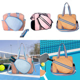 Pickleball Bag Tennis Racket Bag Racquet Carrying Bag Lightweight Tennis Bag Pink and Blue