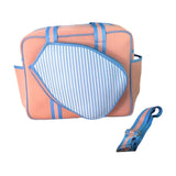 Pickleball Bag Tennis Racket Bag Racquet Carrying Bag Lightweight Tennis Bag Pink and Blue