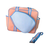 Pickleball Bag Tennis Racket Bag Racquet Carrying Bag Lightweight Tennis Bag Pink and Blue