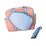 Pickleball Bag Tennis Racket Bag Racquet Carrying Bag Lightweight Tennis Bag Pink and Blue