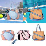 Pickleball Bag Tennis Racket Bag Racquet Carrying Bag Lightweight Tennis Bag Pink and Blue