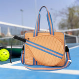 Pickleball Bag Tennis Racket Bag Racquet Carrying Bag Lightweight Tennis Bag Orange and Blue