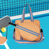 Pickleball Bag Tennis Racket Bag Racquet Carrying Bag Lightweight Tennis Bag Orange and Blue