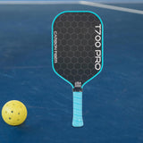 Pickleball Paddle Ergonomic Lightweight Training for Indoor Practice Playing Blue