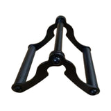 V Bar Row Landmine Handle Attachment Double D Handle for Deadlift Hamstrings Black