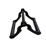 V Bar Row Landmine Handle Attachment Double D Handle for Deadlift Hamstrings Black