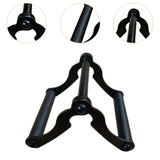 V Bar Row Landmine Handle Attachment Double D Handle for Deadlift Hamstrings Black