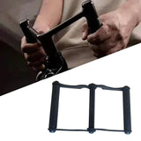 V Bar Row Landmine Handle Attachment Double D Handle for Deadlift Hamstrings Black