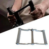 V Bar Row Landmine Handle Attachment Double D Handle for Deadlift Hamstrings Plating Bright