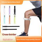 Maxbell Silicone Patellar Band Patella Stabilizer Strap for Squats Training Exercise White