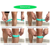 Maxbell Silicone Patellar Band Patella Stabilizer Strap for Squats Training Exercise White