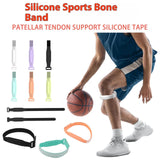 Maxbell Silicone Patellar Band Patella Stabilizer Strap for Squats Training Exercise White