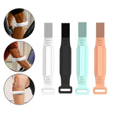 Maxbell Silicone Patellar Band Patella Stabilizer Strap for Squats Training Exercise White