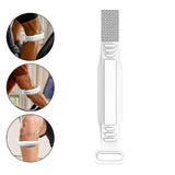 Maxbell Silicone Patellar Band Patella Stabilizer Strap for Squats Training Exercise White