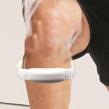 Maxbell Silicone Patellar Band Patella Stabilizer Strap for Squats Training Exercise White