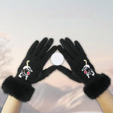 1 Pair of Golf Gloves Winter Training Gloves Mitts for Fishing Biking Hiking Black 20