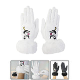 1 Pair of Golf Gloves Winter Training Gloves Mitts for Fishing Biking Hiking White 19