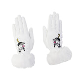 1 Pair of Golf Gloves Winter Training Gloves Mitts for Fishing Biking Hiking White 19