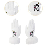 1 Pair of Golf Gloves Winter Training Gloves Mitts for Fishing Biking Hiking White 19